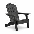 Sedia Adirondack per Esterni in Polietilene Riciclato Nero 70x90x96 cm