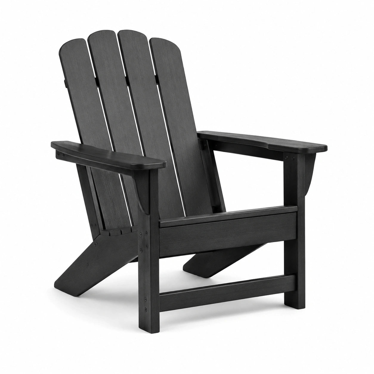 Sedia Adirondack in Legno Composito per Esterni Nera