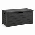 Baule da giardino in resina nera 117x45x57 cm